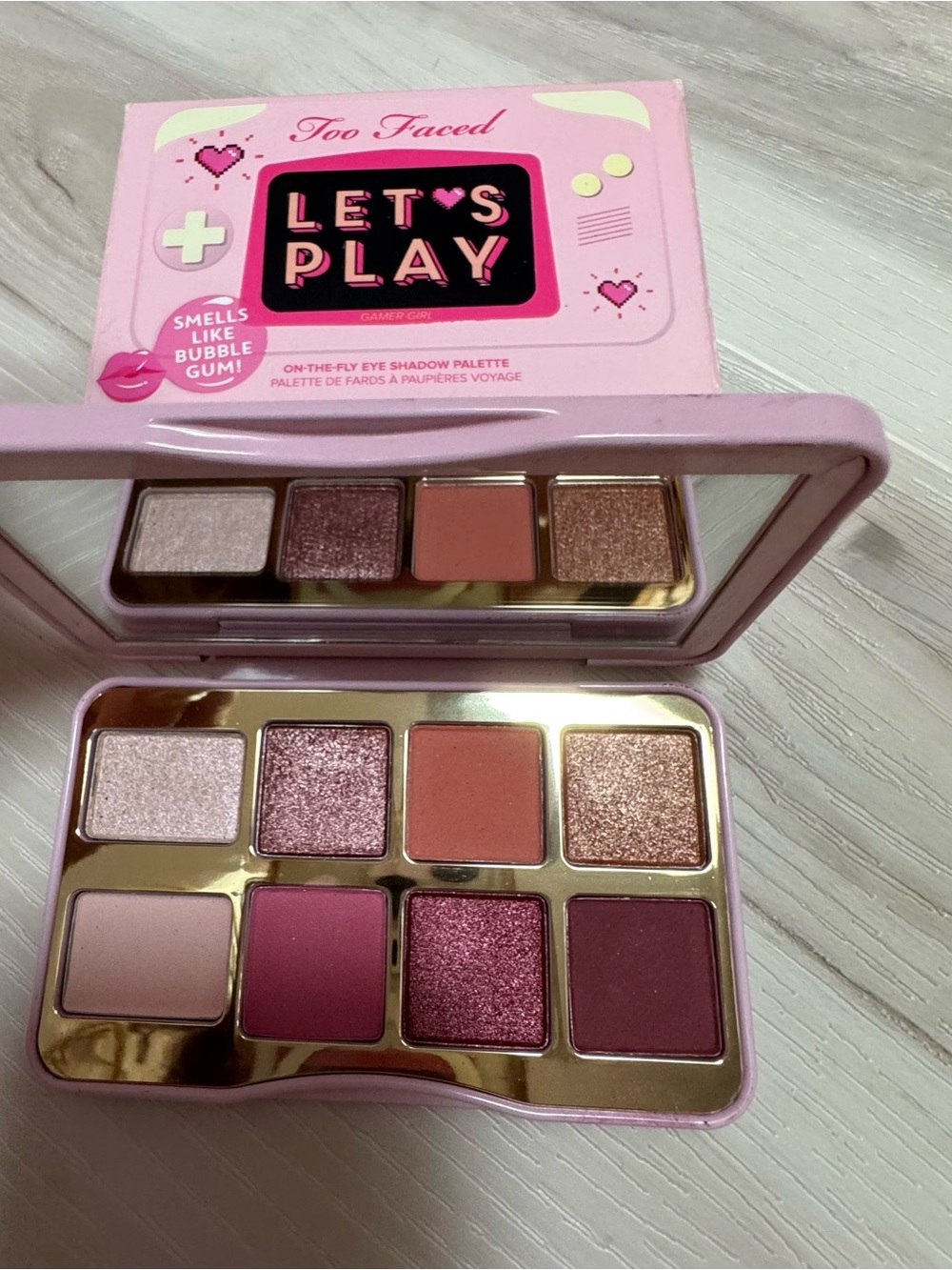 NIB! Too Faced Let's Play Pink Eyeshadow Palette